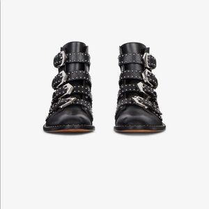Givenchy MULTI-STRAP BOOTS IN LEATHER WITH STUDS